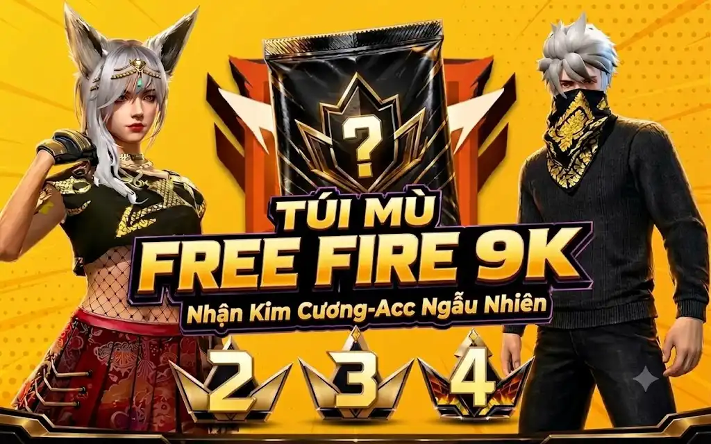 TÚI MÙ KIM CƯƠNG FREE FIRE 9K